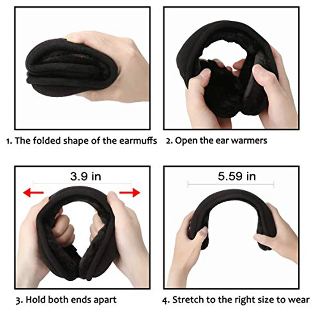 

Newly Unisex Winter Knitted Ear Warmers Foldable Warm Earmuffs for Outdoor Skiing Riding winter earmuffs