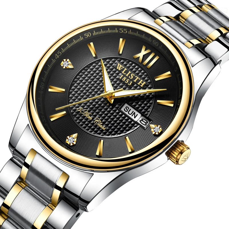 Часы для влюбленных календарь водонепроницаемые часы со стальным ремешком