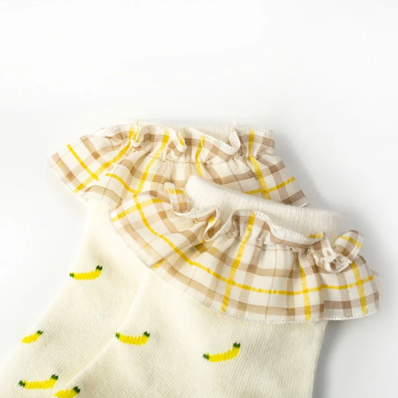 Beb&eacute; NI&Ntilde;OS Calcetines de algod&oacute;n de encaje de princesa para ni&ntilde;as Sweete cuadros reci&eacute;n calcetines punto beb&eacute; calcetines punto primavera oto&ntilde;o beb&eacute; Calcetines-5