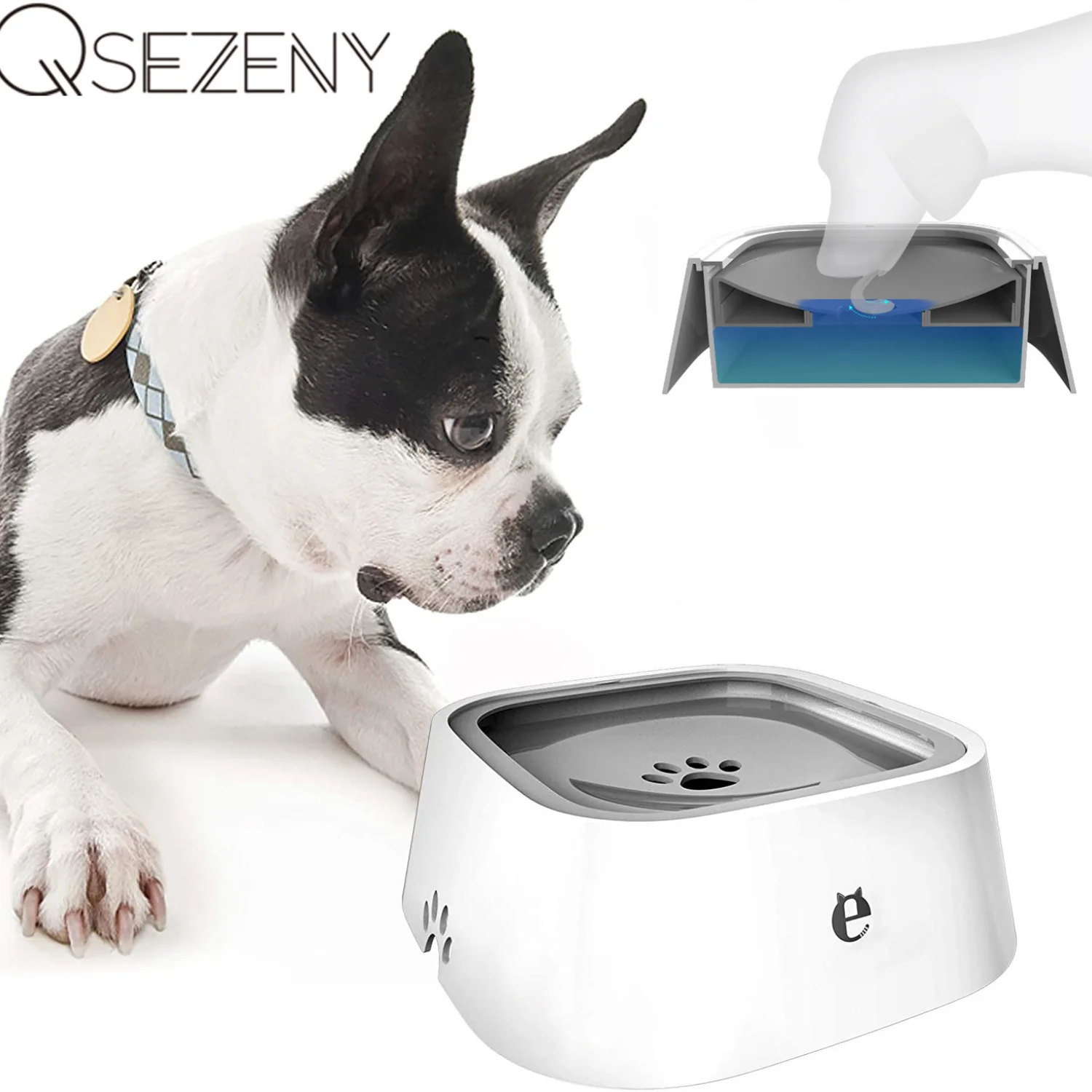 

Pet Floating Bowl Dog Cat Bowl Water Drinker Not Wet Mouth Splash Water Cat Bowl Not Sprinkler Water Dispenser Portable Dog Bowl