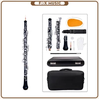 professional c key oboe semi automatic style nickel plated keys woodwind instrument with oboe reed gloves leather case