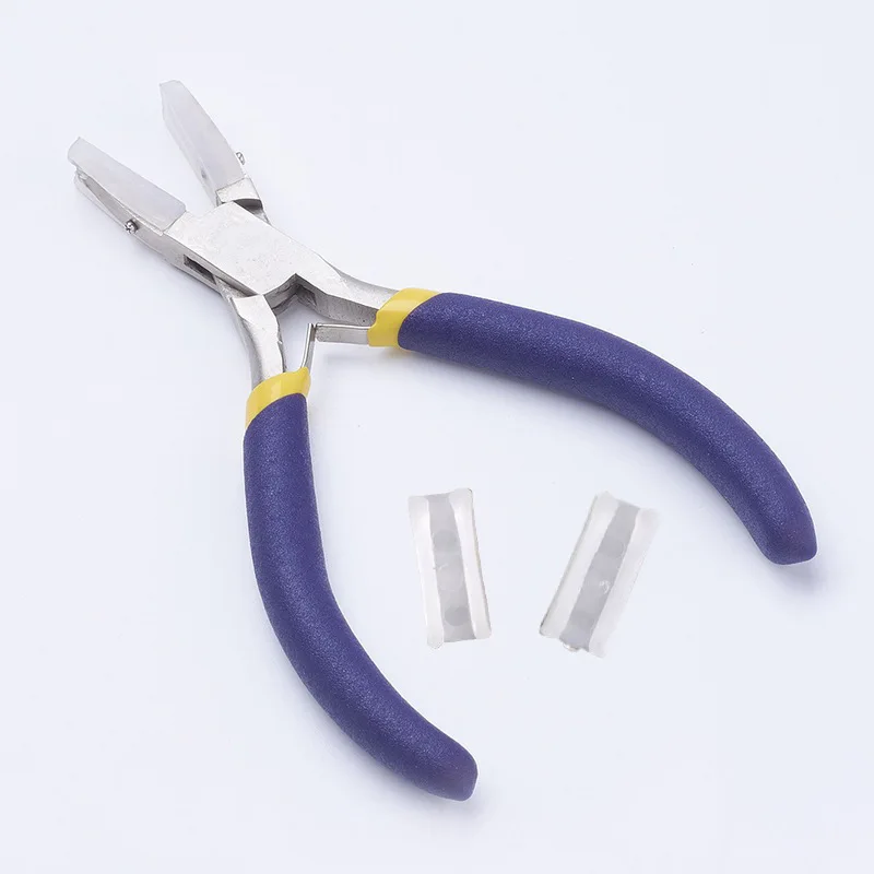

Purple handle wearing cheek plastic head pliers with plastic head diy handmade jewelry accessories hardware accessories