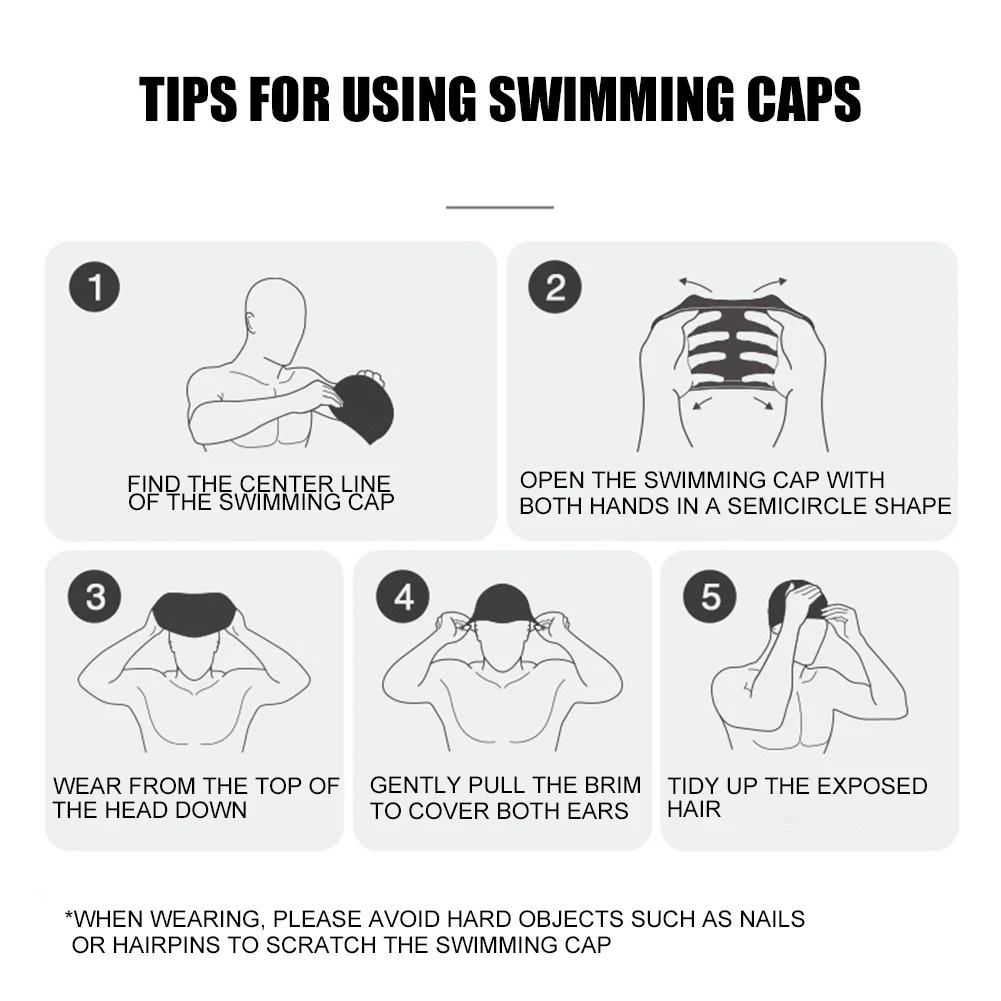 

Boys Summer For Kids Diving Beach Portable Fish Shape Silicone Ear Protection Pool Swimming Cap Elastic Soft Sports Fashion