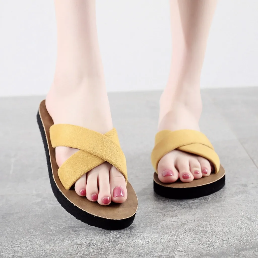

2020 New slippers Summer women Slippers Flip Flops Outdoor Flip-flop Beach Shoes Bathroom Slides Slippers zapatos de mujer #3