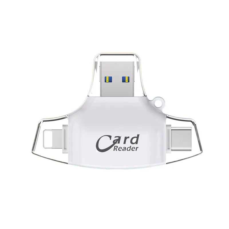 4 в 1 Type c/Micro USB/USB Micro SD кардридер для iPad iPhone x 6 7 8 plus TF Samsung S7 S8 S9 Android|micro sd card reader|sd