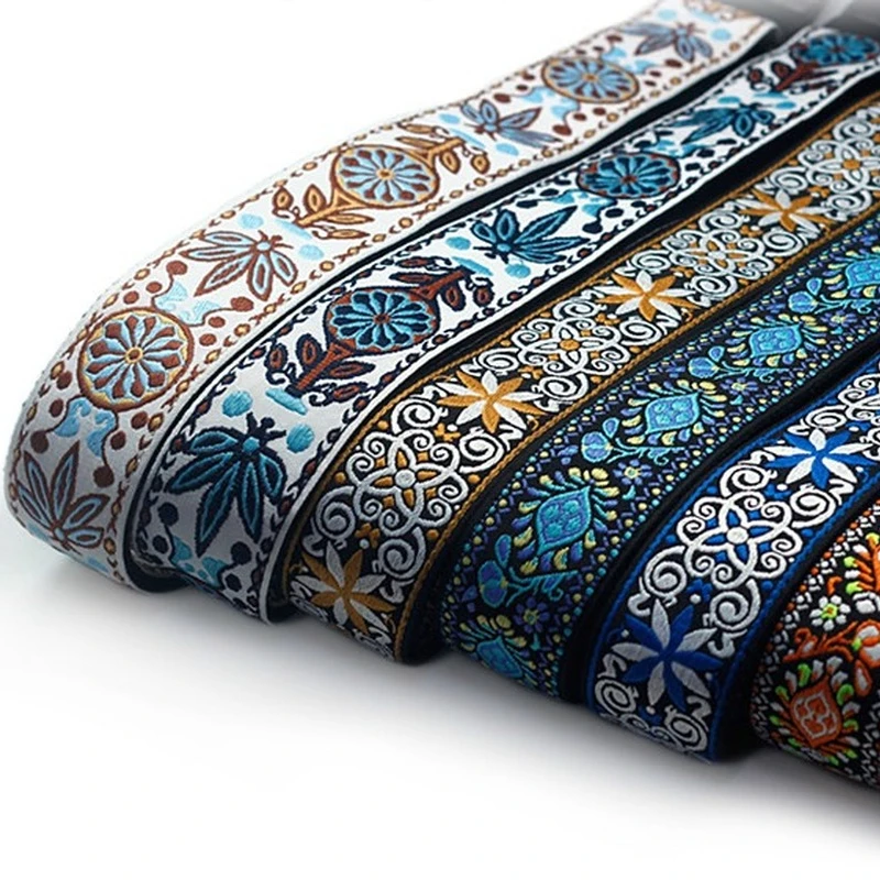 

Embroidered Guitar Strap National Style Shoulder Strap Ribbon Musical Instrument Strap Guitar Strap Instrument Guitar Part