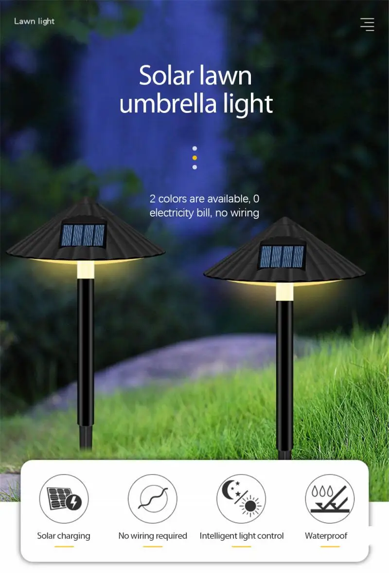 

Solar Lawn Lamp Outdoor Landscape Mushroom Light Control Garden Decoration Solar Plug Lamp IP55 Rainproof Anticorrosion Antirust
