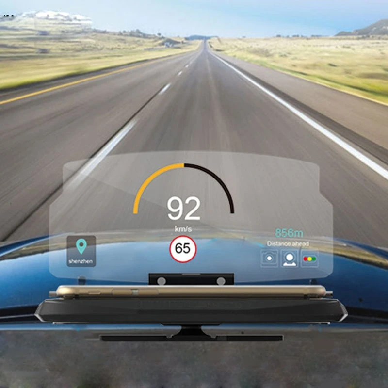 

6.5'' Car HUD Holder Head Up Display Projector Bracket For GPS Navigation Phone