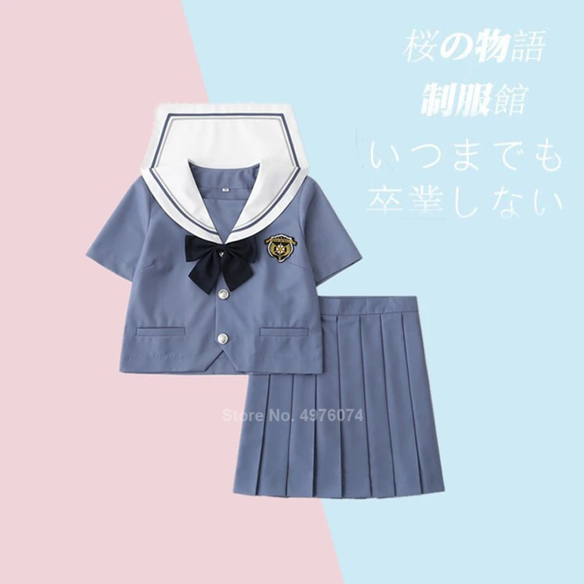 Студенческий костюм JK в японском стиле школьная униформа для девочек с коллажем