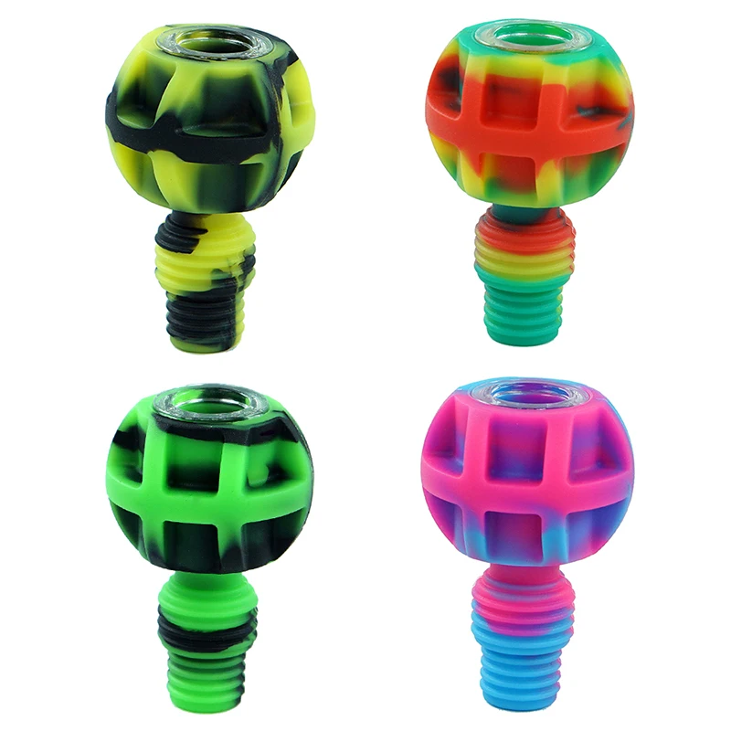 Силиконовая чаша со стеклянной чашей 1 шт. аксессуары для курительной трубки