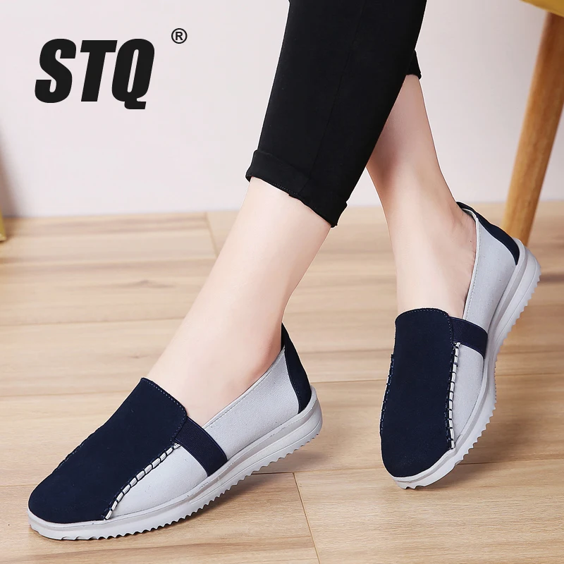 STQ/осенние женские лоферы на плоской подошве Балетки Женские слипоны Chaussures Femme