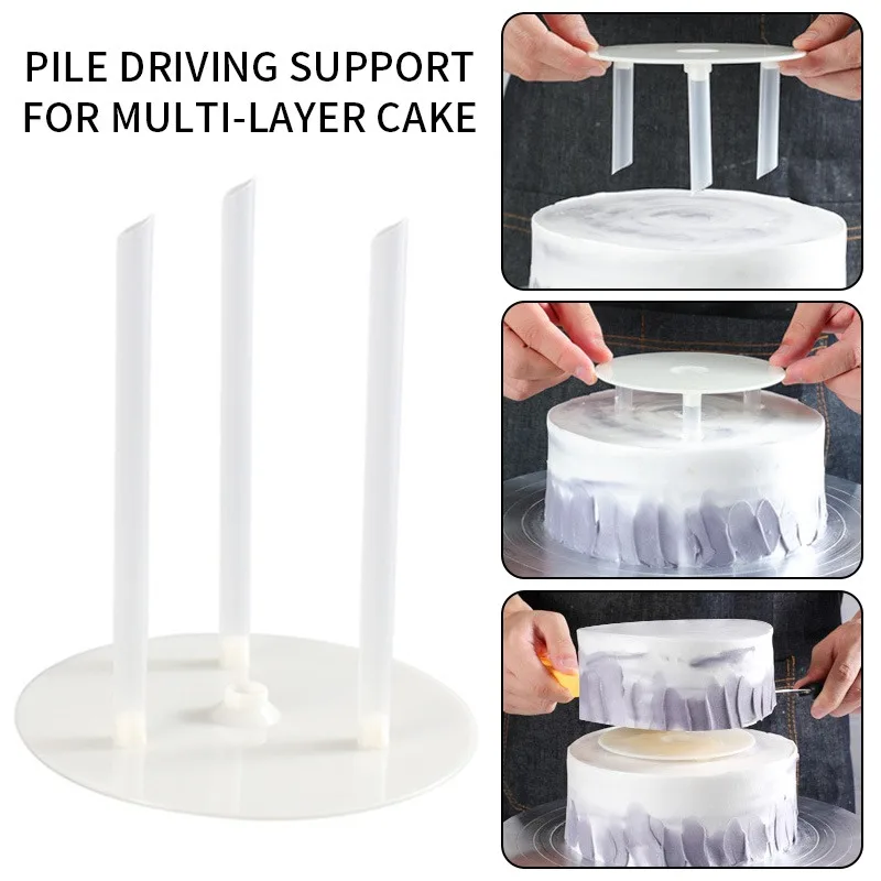 

m-coos 4/6/8/10/12inch Multi-layer Cake Support Frame Practical Cake Stand Round Dessert Support Spacer Piling Bracket Cake Tool