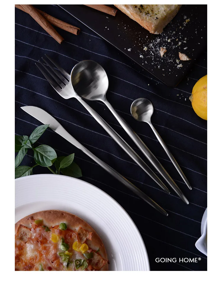 

Nordic Simple Stainless Steel Rustic Cutlery Set Portable Eco Friendly Metal Creativity Design Geschirr Set Home Decore Ec50cj