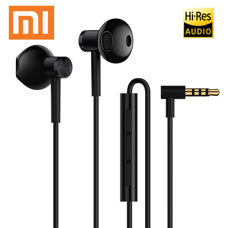 Xiaomi hybrid DC двухприводные наушники проводник l образная вилка MEMS микрофон