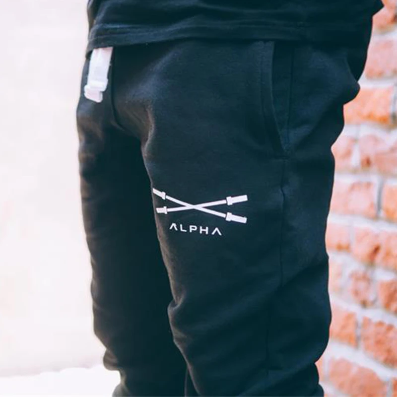 

Gyms Black Sweatpants Joggers Skinny Pants Men Casual Trousers Male Fitness Workout Cotton Track Pants Autumn Winter Sportswear