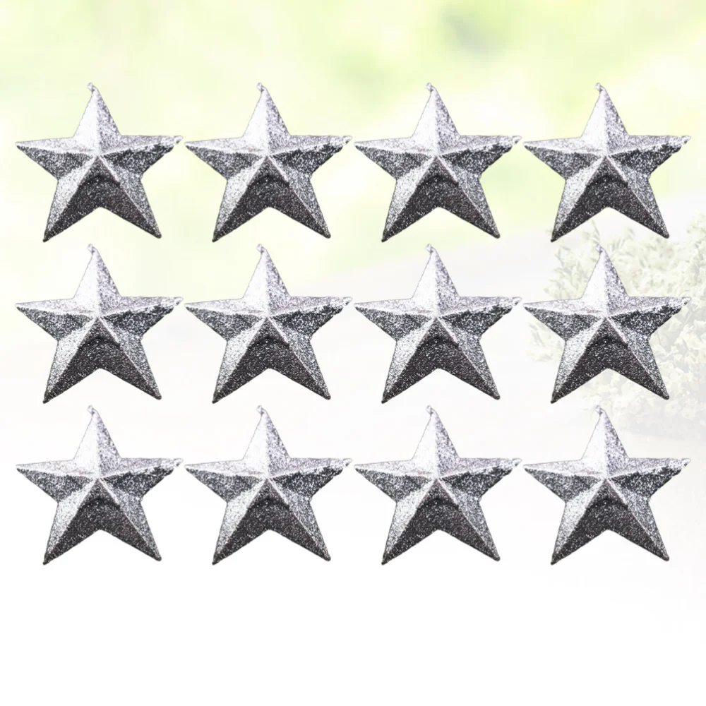 

12pcs Christmas Pentagram Hanging Pendant Stylish Hanging Ornament Xmas Tree Hanging Adornment for Home Party (8 Silver + 4 Gold