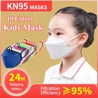 Маска kn95 для детей, маска для лица, цветные черные 3D одноразовые маски для мальчиков и девочек kn95 для детей f94mask mascarilla fpp2
