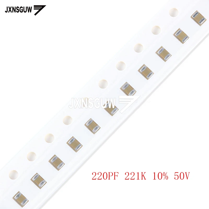 

100PCS Chip capacitors 0805 10% 50V 220PF 220P 221K