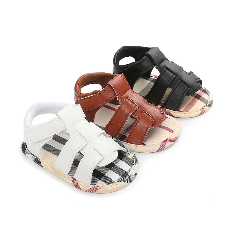 Мягкая подошва лето 2020 кожаная детская обувь Нескользящие дышащие сандалии для