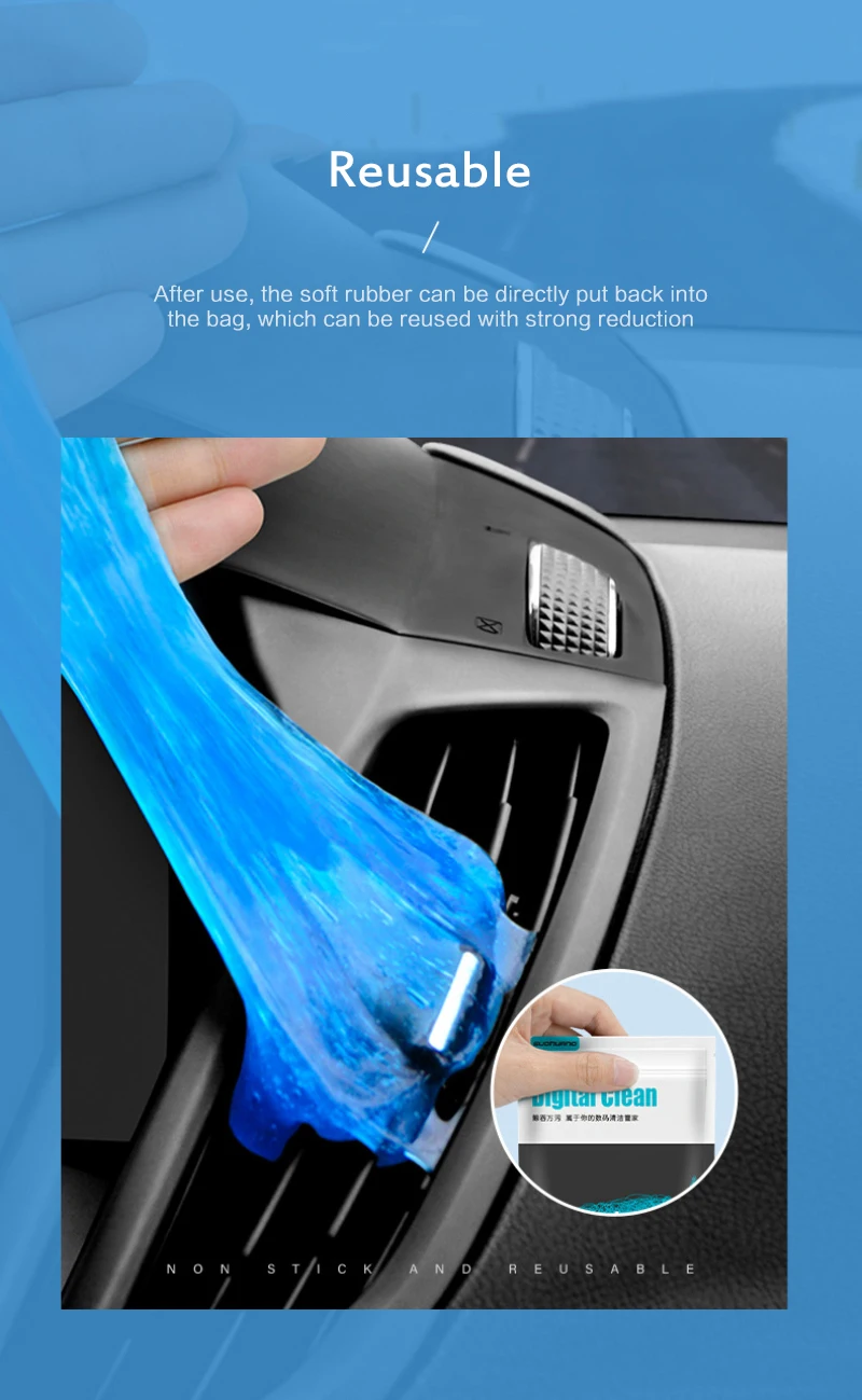 80 г синий клей для очистки салона автомобиля слаймов чистки