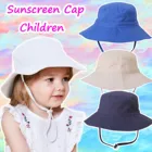 Шляпа от солнца для детей, мальчиков и девочек, летняя, защита от солнца, шляпа, шапка из хлопка для рыбалки, милый, разноцветный, для малышей, солнцезащитные шляпы кепки