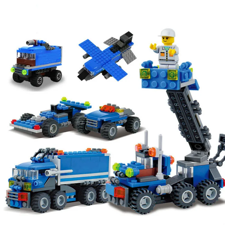 6409 конструктор городская техника переменный автомобиль игрушечный 8052 пожарная