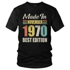 Футболка мужская, повседневная, из 1970 хлопка, с коротким рукавом, на день рождения 70-х