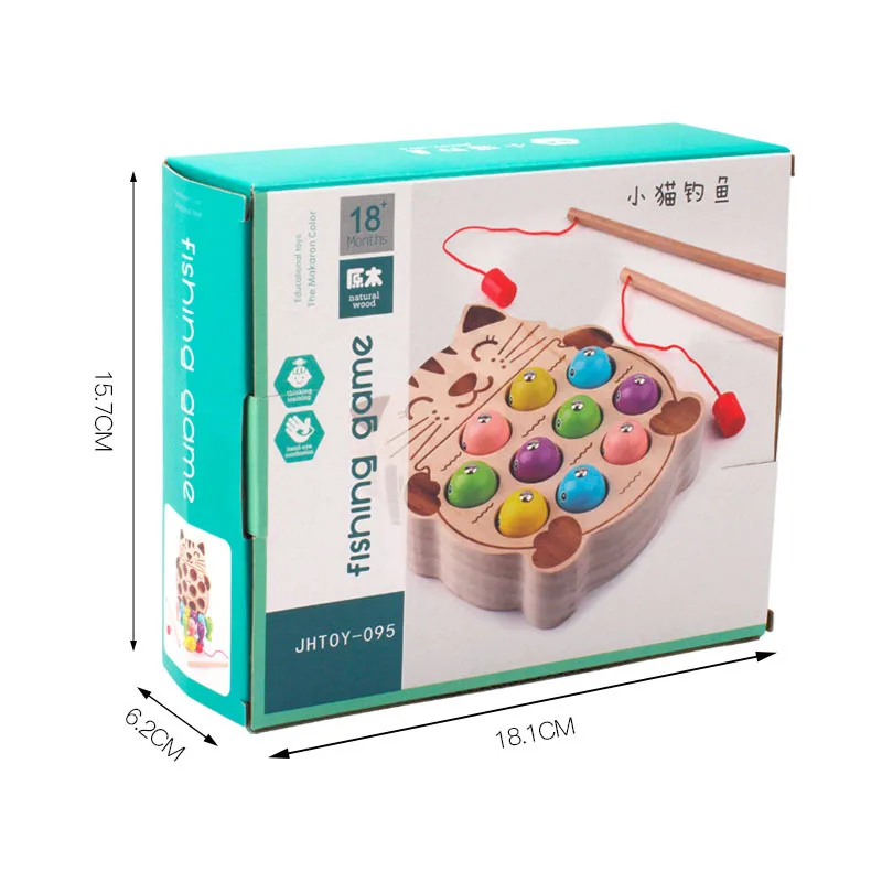 

Montessori Toys For Chidlren Magnetic Fishing Wooden Toy Sensory Montessori Materials Fishing Games Cognition Magnetic Toys