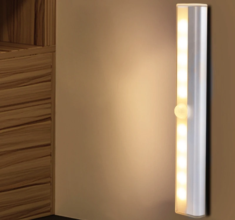 Светодиодный ночник с датчиком движения портативный светильник для шкафа на