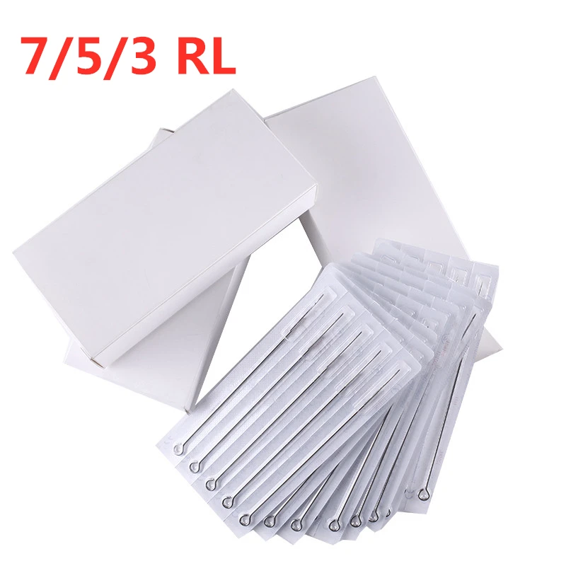 

50pcs 3RL/5RL/7RL Disposable Eyebrow Tattoo Needles Blade For Embroidery Microblading Tattoo Pen Machine Accessories tool