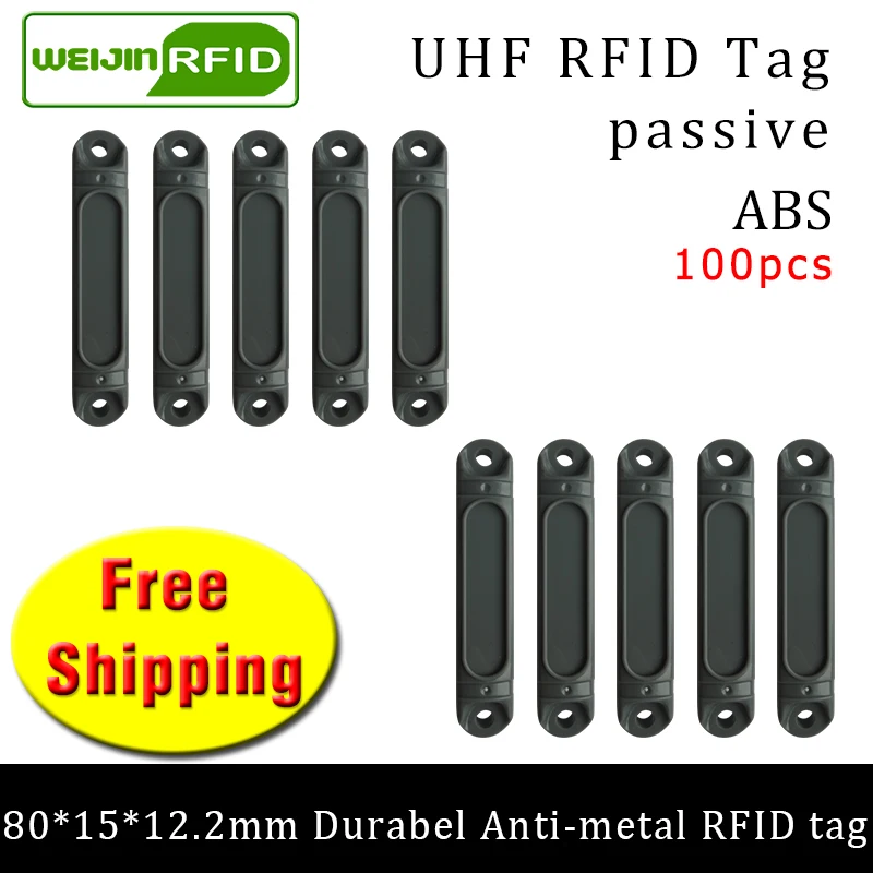 UHF RFID Метка 915 м 868 МГц Impinj M4QT EPC 100 шт. Бесплатная доставка Прочный ABS Материал