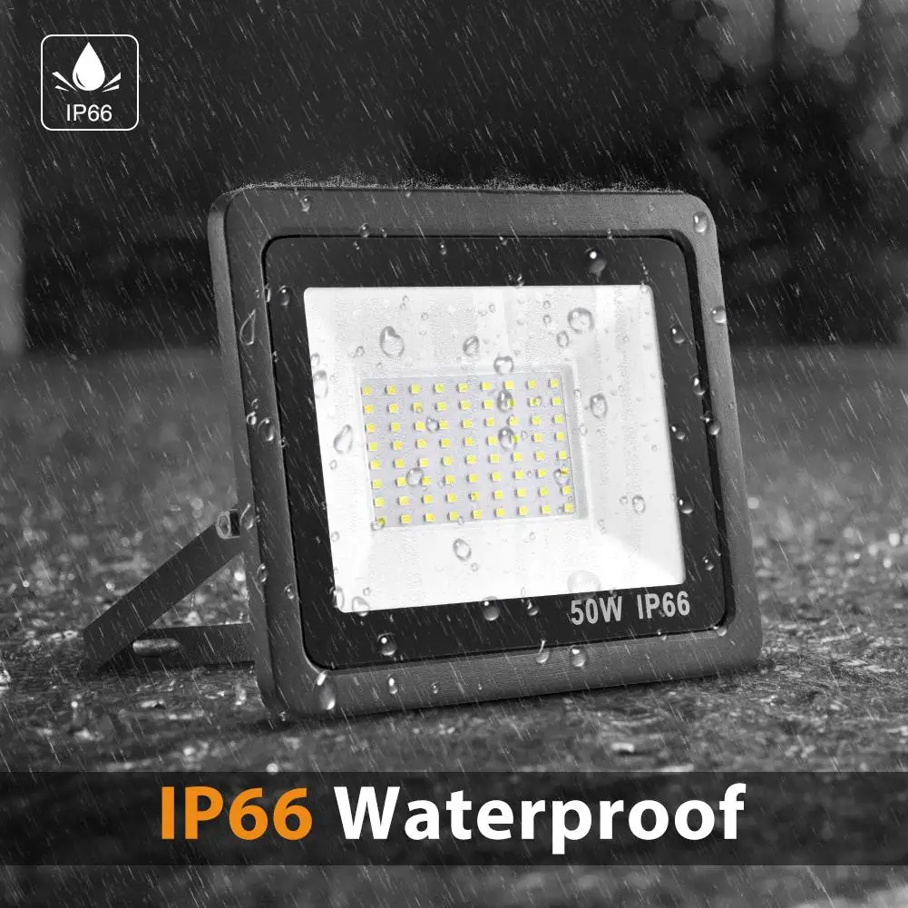 

Светодиодный прожектор высокой светоотдачи, 10-300 Вт, IP66, водонепроницаемый светильник для гаража, светильник для двора, подходит для стадион...