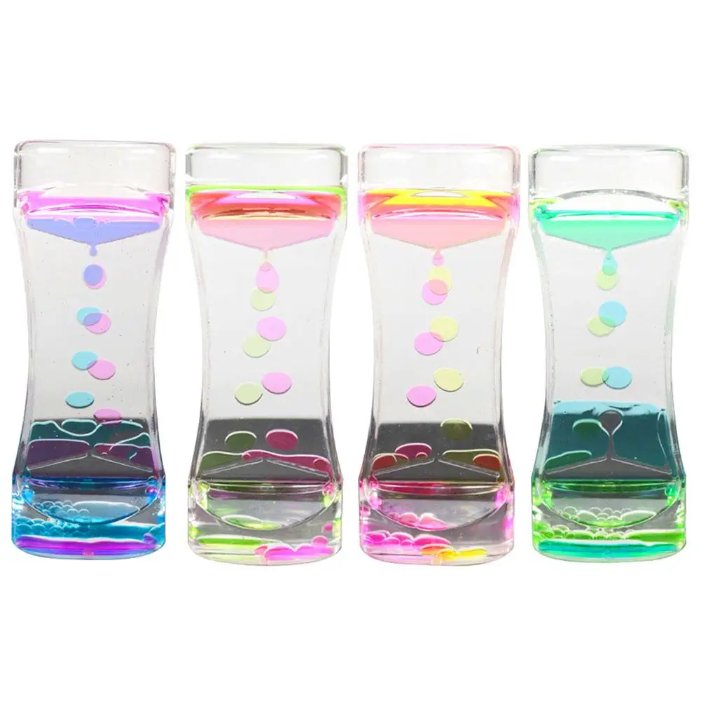 1 шт. двухцветные песочные часы плавающие масляные жидкости визуальный таймер