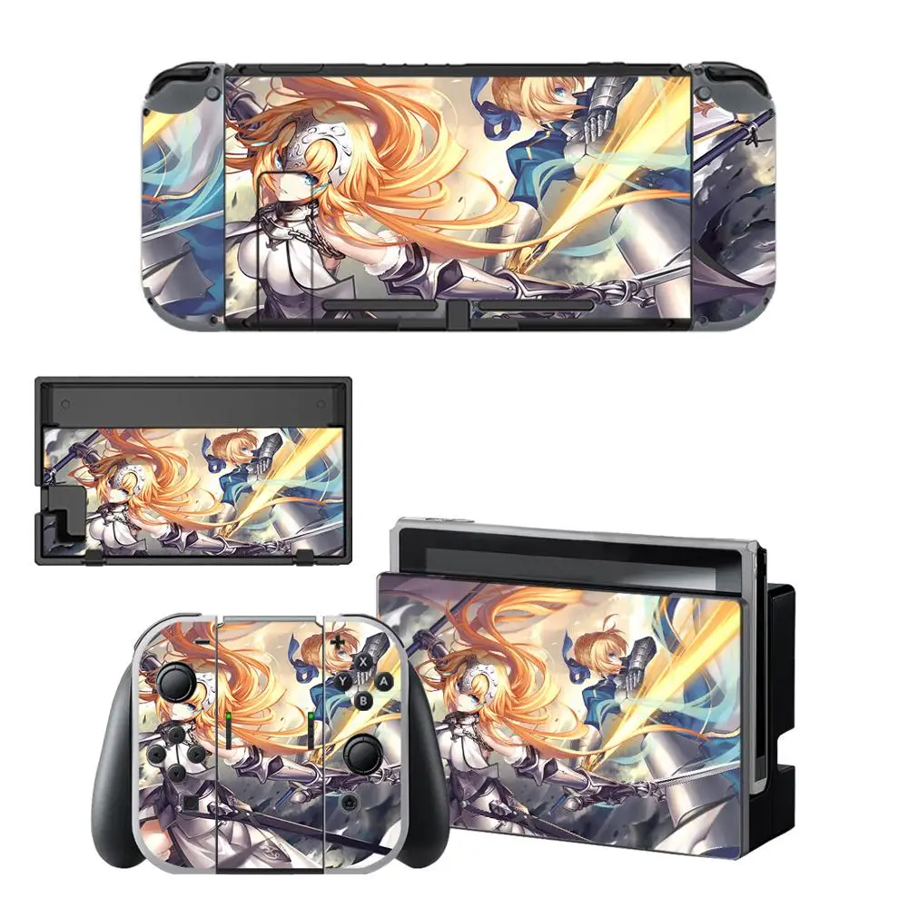 

Anime Fate Saber Nintendo Switch Skin Sticker NintendoSwitch stickers skins for Nintend Switch Console Joy-Con Controller