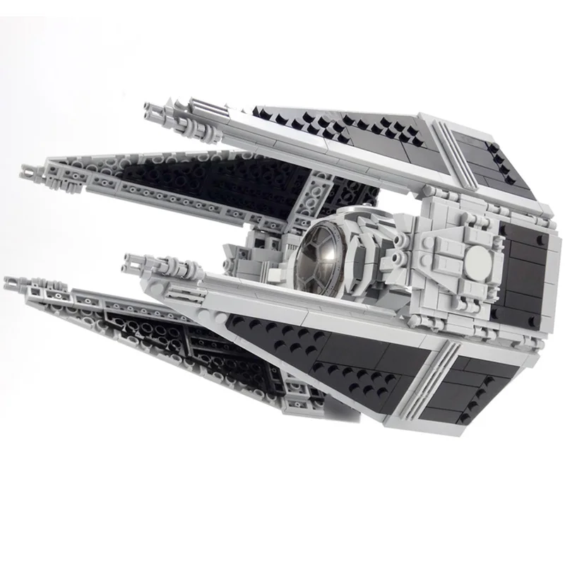BuildMOC Star Movie Series Warship Millennium spaceship TIE Interceptor Fighter Model Building Blocks Toys for Children Gift | Игрушки и