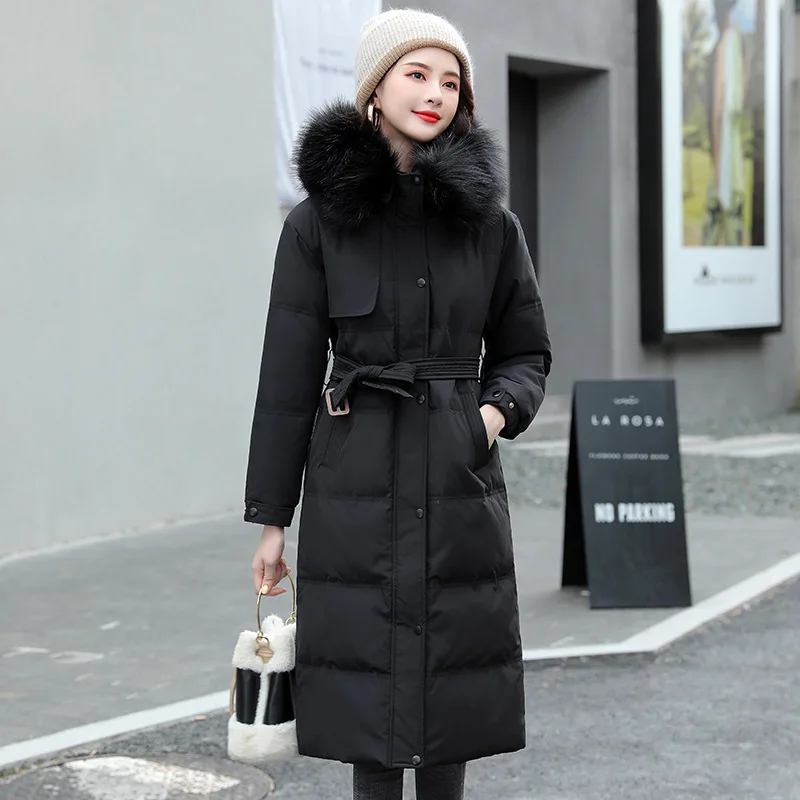 

Thick color slim cotton padded clothes wholesale coat coat in the long section of large size Korean Hooded Jacket