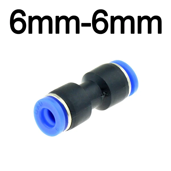 6mm-6mm Воздушный Пневматический 10 мм 8 мм 6 мм 12 мм 4 мм 16 мм OD шланг Труба одно касание толчок в прямые газовые фитинги Пластиковые быстрые разъемы фитинг - Цвет: 6mm-6mm