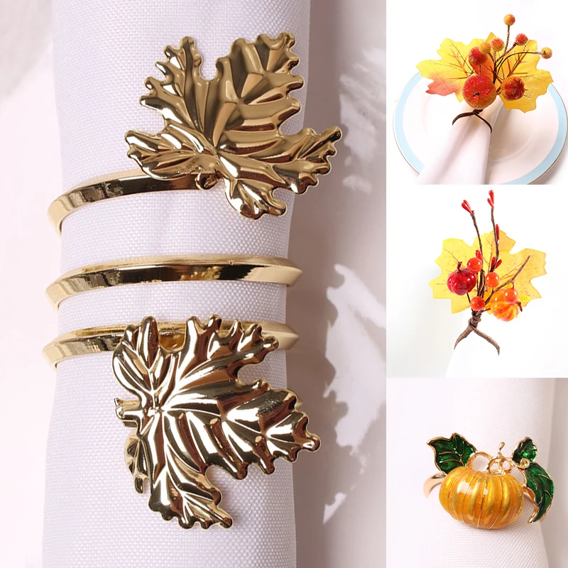 12 видов пряжки для салфеток в виде тыквы бронзовое кольцо на Хэллоуин призрака
