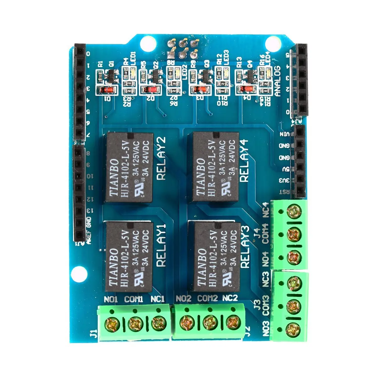 Четырехканальный реле Щит 5V 4-канальный 4CH триггерный релейный модуль sn для Arduino