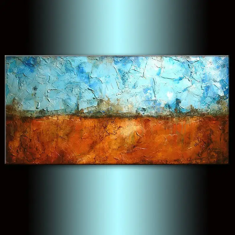 

Современный текстурированный реферат арт оригинальный абстрактная живопись, синего и коричневого цветов абстрактная живопись, Современна...