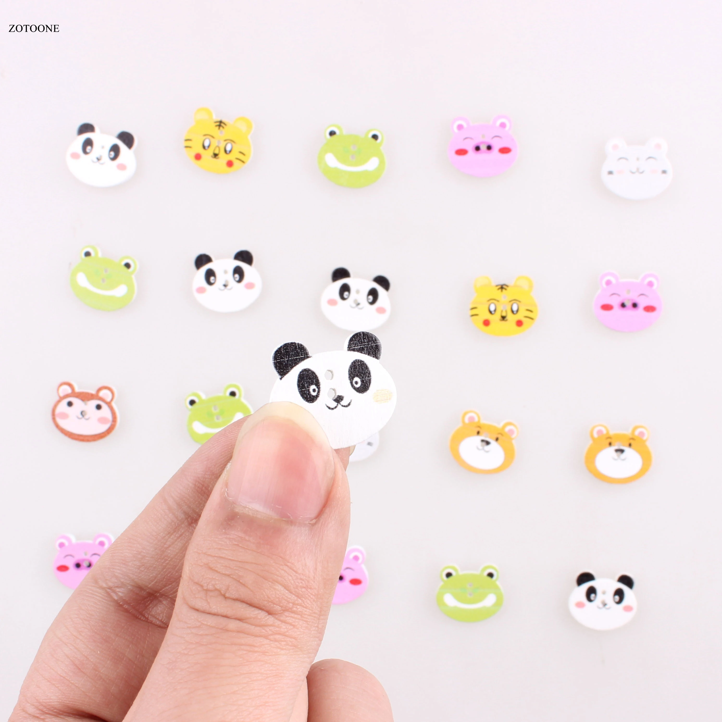 ZOTOONE милые деревянные пуговицы в виде животных тигра аксессуары ручной работы