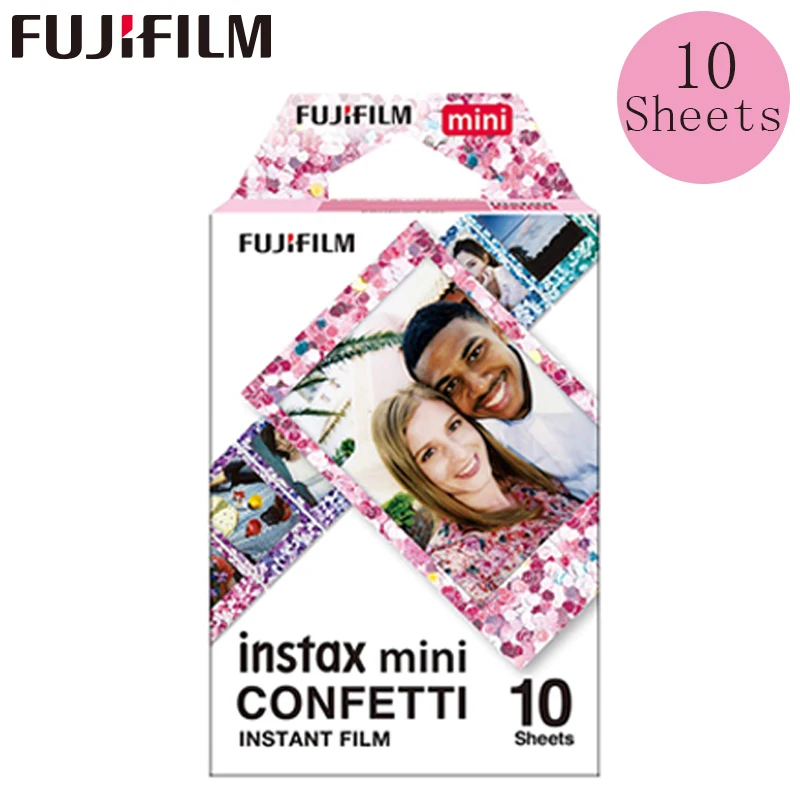 Confetti Fujifilm 10 листов Микки Алиса Винни Мультфильм мгновенная фотобумага пленка для Fuji Instax Mini 8 9 70 7s 50s 50i 90 25 Share SP-1 - Цвет: Confetti