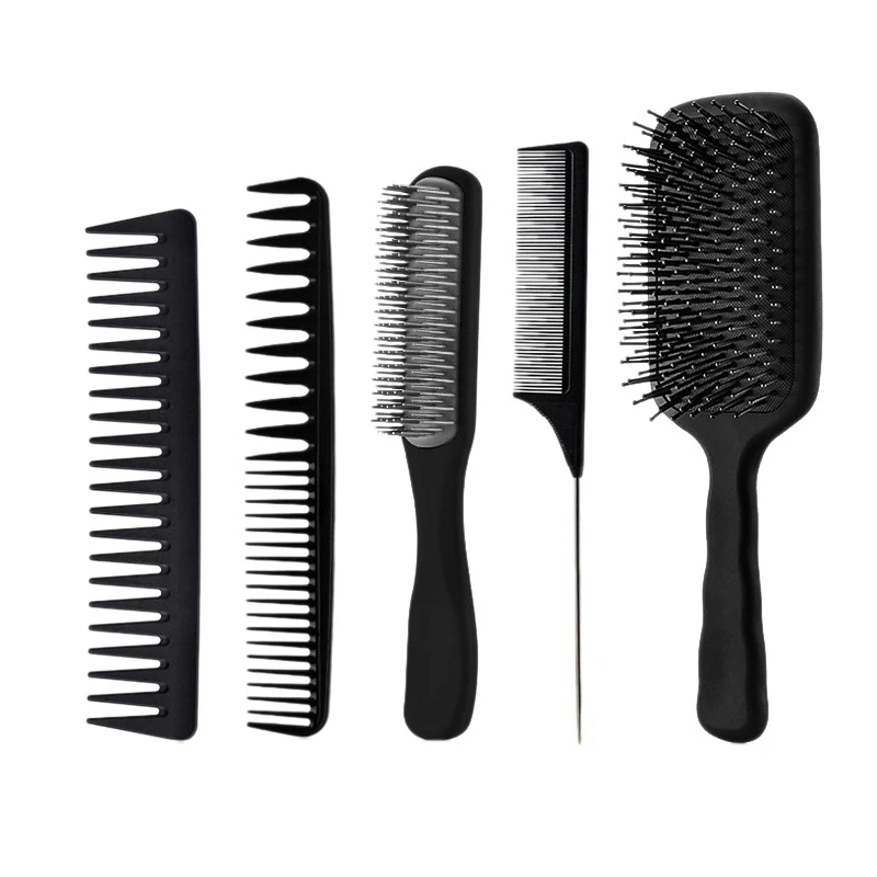 

5Pcs Paddle Hair Brush Set Detangling Brush Hair Comb Set Tangle Hairbrush For Long Thick Thin Curly Hair