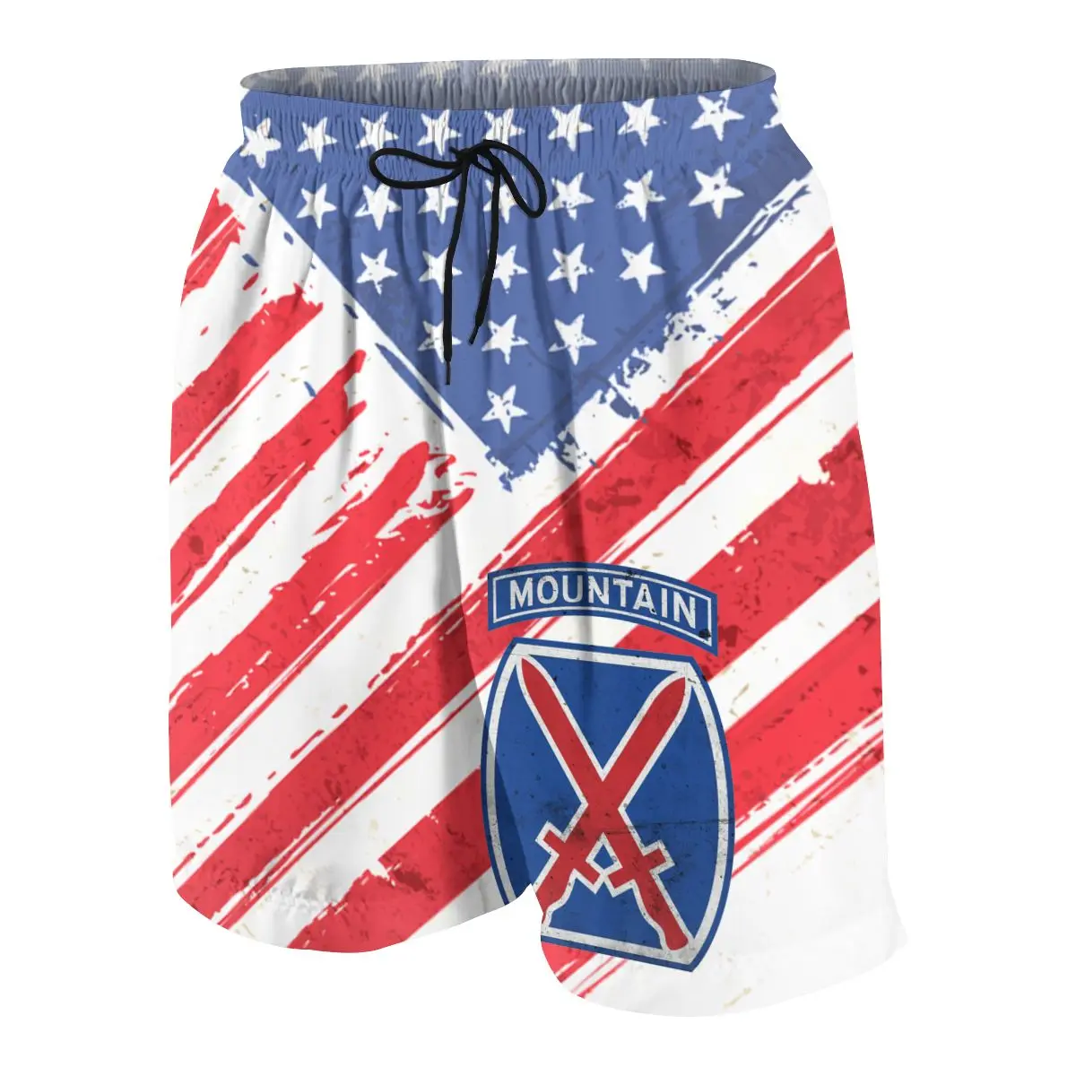 

US Army Retro 10th Mountain Division Youngsters Summer Short Pants 2021 Casual Beach Shorts Body Fitness