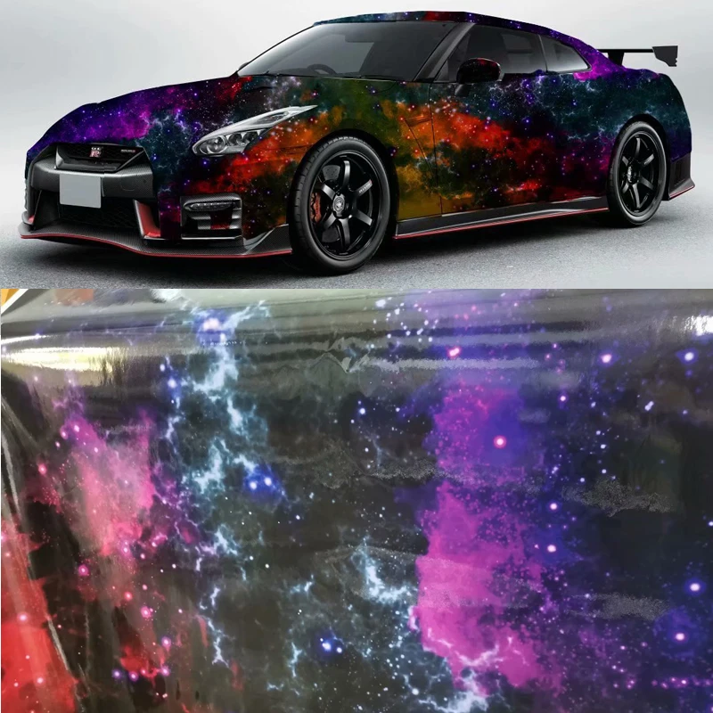 Глянцевая виниловая пленка с галактическими звездами наклейка камуфляжная для