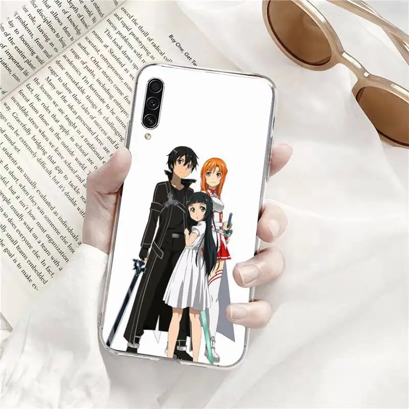 

Sword Art Online SAO Phone Case Transparent for Samsung s9 s10 s20 Huawei honor P20 P30 P40 xiaomi note mi 8 9 pro lite plus