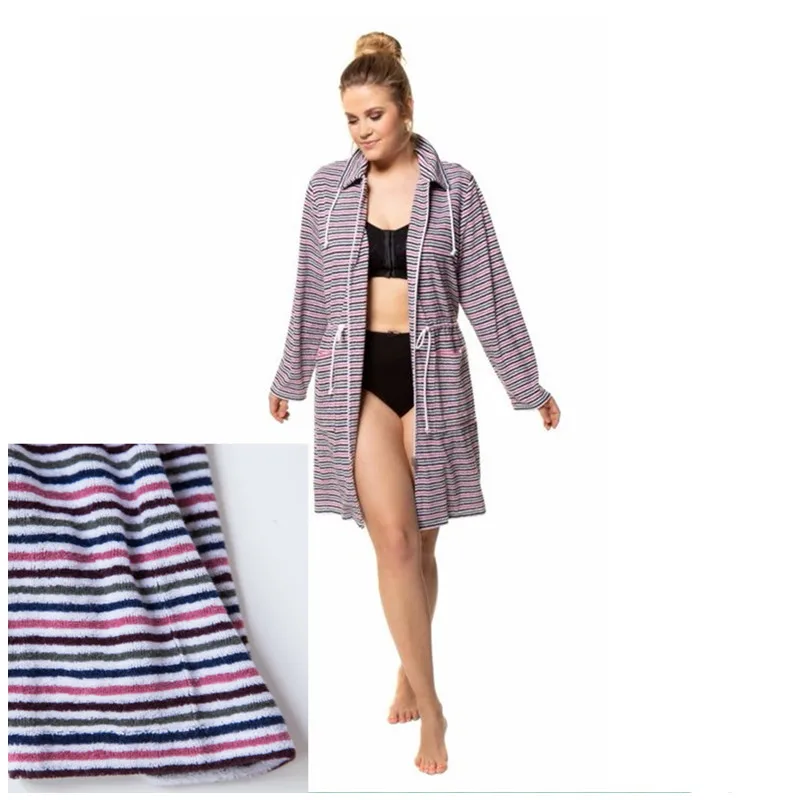 

Pajamas for women Cotton terry cloth Nightgown zipper