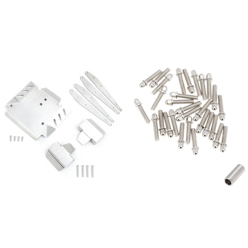 

30Pc 1.9 2.2 Wheel Rim M3 Screw For 1/10 RC Axial SCX10 With Chassis Armor Axle Arm Guard Plate For AXIAL Ryft 1/10 RC