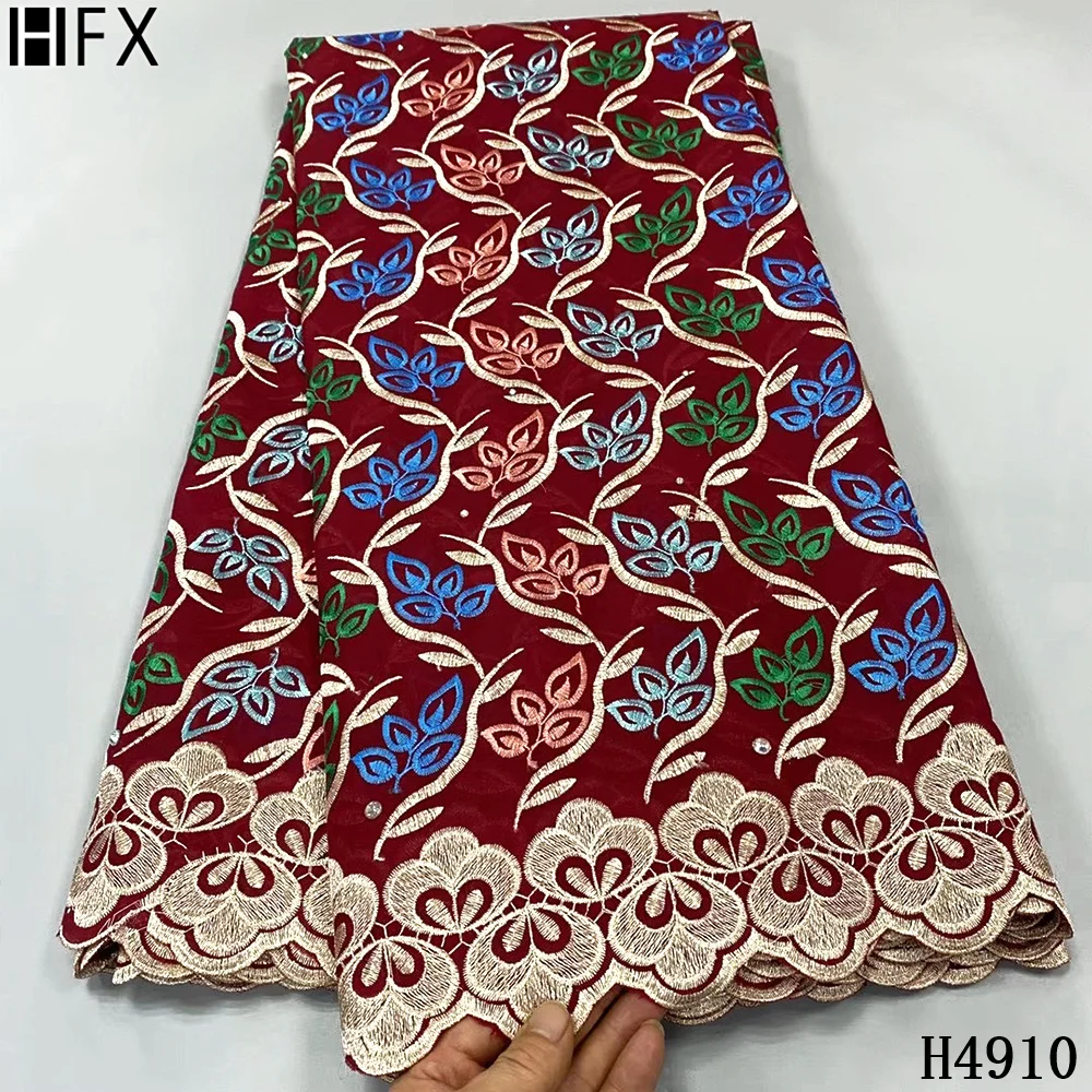 

HFX Newest Swiss Voile Cotton Fabric Embroidered Brode 100% Cotton African Lace Swiss Voile Lace in Switzerland Lace Dubai Lace