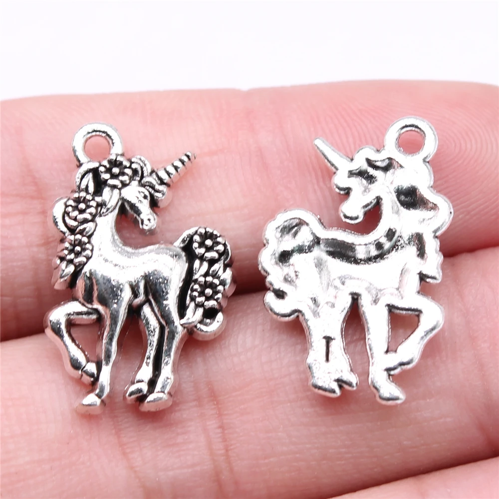 

10pcs 24x15mm Charms Unicorn Charms For Jewelry Making DIY Jewelry Findings Antique Silver Plated Alloy Charms Pendant